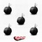 Service Caster 2'' Black Metal Hood Twin Wheel Caster Nylon Wheels 5/16 Thread Stem, 5PK SCC-TS02S50D-NYS-FB-5161812-5 - alternate 3
